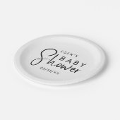 Modern neutraal Baby shower Papieren Bordje (Gekanteld)