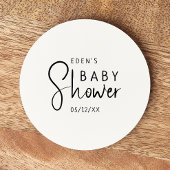 Modern neutraal Baby shower Ronde Kartonnen Onderzetter