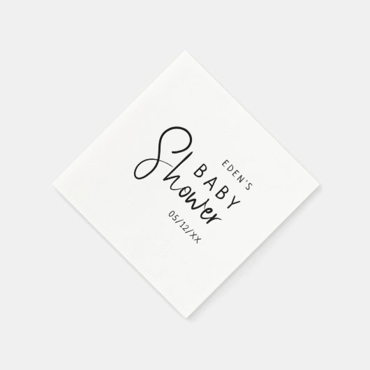 Modern neutraal Baby shower Servet (Hoek)