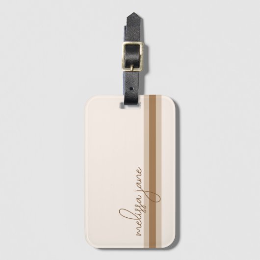 Modern neutraal bagagelabel (Voorkant (verticaal))