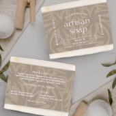 Modern neutraal beige zeepreep wikkel rond het eti