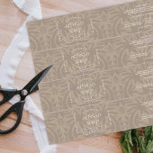 Modern neutraal beige zeepreep wikkel rond het eti