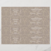 Modern neutraal beige zeepreep wikkel rond het eti (Voorkant)