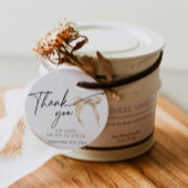 Modern neutraal boog beige Dank u Vrijgezellenfees Bedankjes Labels