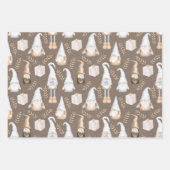 Modern neutraal gnome Pattern Brown Kraft Inpakpapier Vel (Voorkant 3)