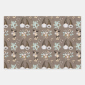 Modern neutraal gnome Pattern Brown Kraft Inpakpapier Vel (Voorkant 2)