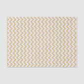 Modern neutraal goud- en wit chevron-patroon tissuepapier (Voorkant)