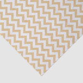 Modern neutraal goud- en wit chevron-patroon tissuepapier (Detail)