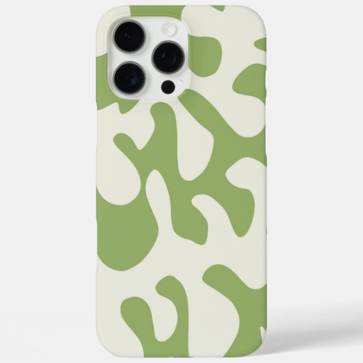 Modern neutraal groen wavy blob ontwerp Case-Mate iPhone case (Achterkant)