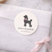 Modern Neutraal Hondenverzorgingsbedrijf Logo Klas Ronde Sticker