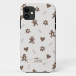 Modern neutraal kerstnamepatroon Case-Mate iPhone case