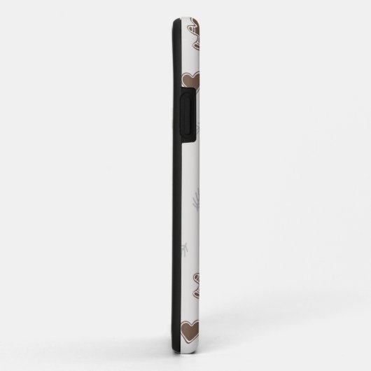 Modern neutraal kerstnamepatroon Case-Mate iPhone case (Achterkant/rechts)