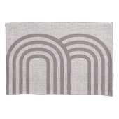 Modern neutraal lijnenstijlontwerp kussensloop (Voorkant-Links)