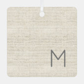 Modern Neutraal Mannelijk INITIAAL, VOLLEDIGE NAAM Metalen Ornament (Voorkant)
