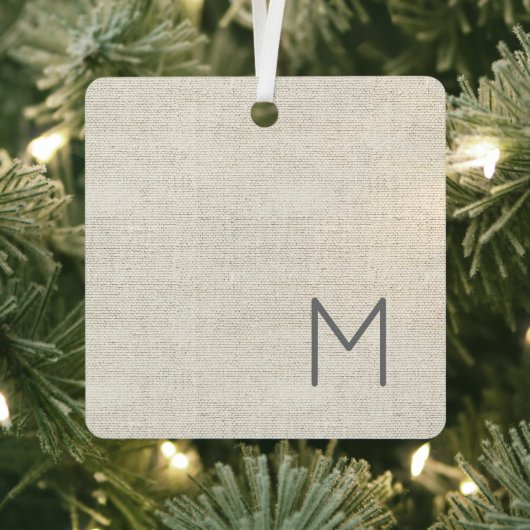 Modern Neutraal Mannelijk INITIAAL, VOLLEDIGE NAAM Metalen Ornament (Insitu)