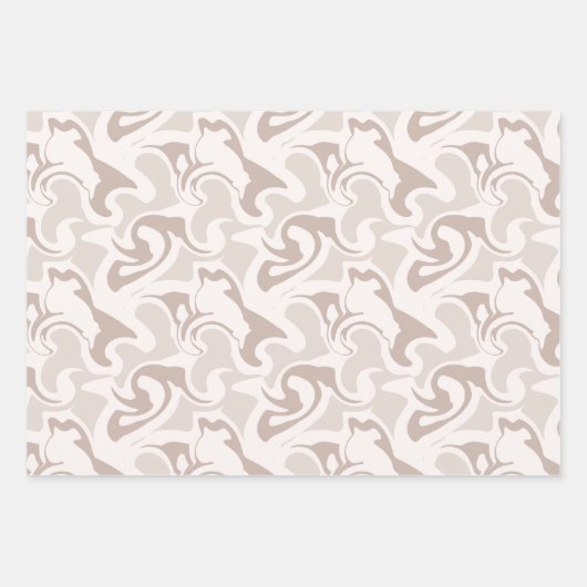 Modern neutraal marmer inpakpapier vel (Voorkant 2)