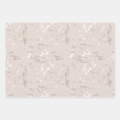 Modern neutraal marmer inpakpapier vel (Voorkant)