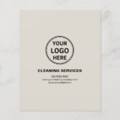 Modern Neutraal Schoonmaakbedrijven Foto Logo Flyer (Achterkant)
