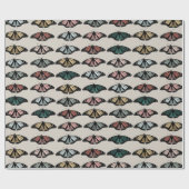 Modern neutraal vlinders tuin patroon cadeaupapier (Vlak)