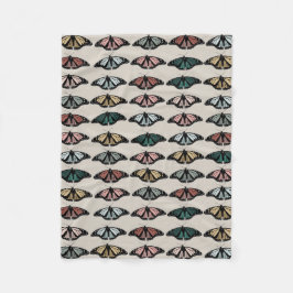 Modern neutraal vlinders tuin patroon fleece deken