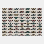 Modern neutraal vlinders tuin patroon inpakpapier vel (Voorkant 3)