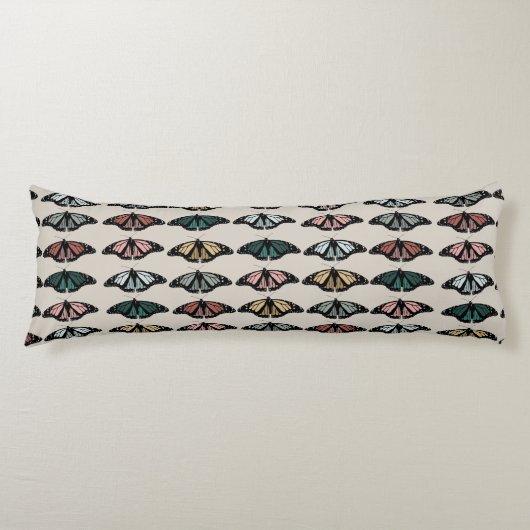 Modern neutraal vlinders tuin patroon lichaamskussen (Voorkant)