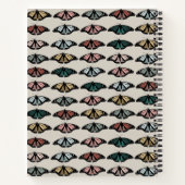 Modern neutraal vlinders tuin patroon notitieboek (Achterkant)