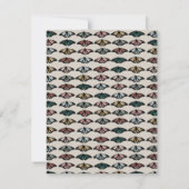 Modern neutraal vlinders tuin patroon notitiekaartje (Achterkant)