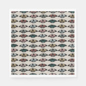 Modern neutraal vlinders tuin patroon servet (Voorkant)