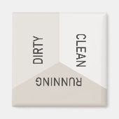 Modern neutraal vuilwasapparaat magneet (Voorkant)