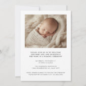 Modern Neutral Baby Naming Ceremony Foto Kaart (Achterkant)