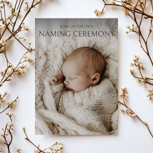 Modern Neutral Baby Naming Ceremony Foto Kaart