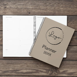 Modern Neutral Brown Minimalist Logo Professional Planner
