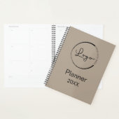 Modern Neutral Brown Minimalist Logo Professional Planner (Display)
