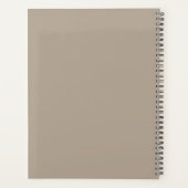 Modern Neutral Brown Minimalist Logo Professional Planner (Achterkant)