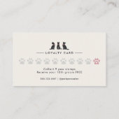 Modern Neutral Cat Grooming Loyalty Card (Achterkant)