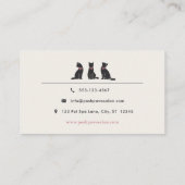 Modern Neutral Cat Grooming Visitekaartje (Achterkant)