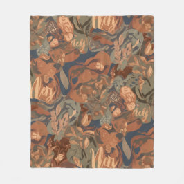 Modern Neutral Checkerboard Pattern | Trendy Home  Fleece Deken