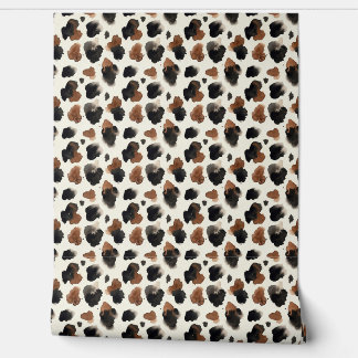 Modern Neutral Chocolate Cow Print Aesthetic Behang
