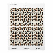 Modern Neutral Chocolate Cow Print Aesthetic Etiket (Full Sheet)