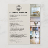 Modern Neutral Cleaning Services Photo Logo Flyer (Voorkant)