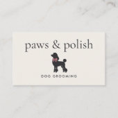 Modern Neutral Dog Groomer | Editable Visitekaartje (Voorkant)
