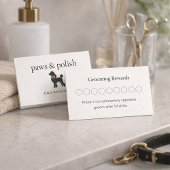 Modern Neutral Dog Groomer Loyalty Card | Editable