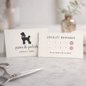 Modern Neutral Dog Groomer Loyalty Card | Editable