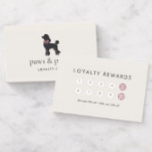 Modern Neutral Dog Groomer Loyalty Card | Editable