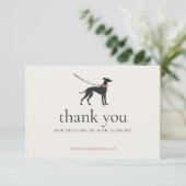 Modern Neutral Dog Walker Business Insert | Thank Bedankkaart (Staand voorkant)