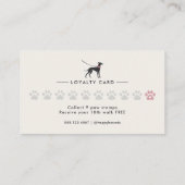 Modern Neutral Dog Walker | Dog Walking Klantenkaartje (Achterkant)