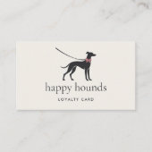 Modern Neutral Dog Walker | Dog Walking Klantenkaartje (Voorkant)