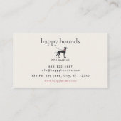 Modern Neutral Dog Walker | Minimalist Dog Walking Afsprakenkaartje (Achterkant)