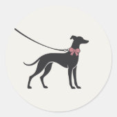 Modern Neutral Dog Walker Seal Sticker (Voorkant)